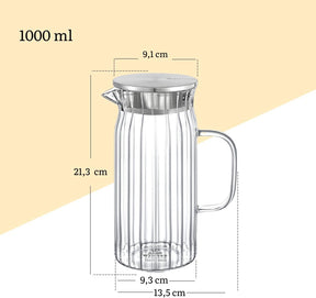 Wilmax Karaffe mit 6 Gläsern Glas Set WL-888219/A-888616/A6