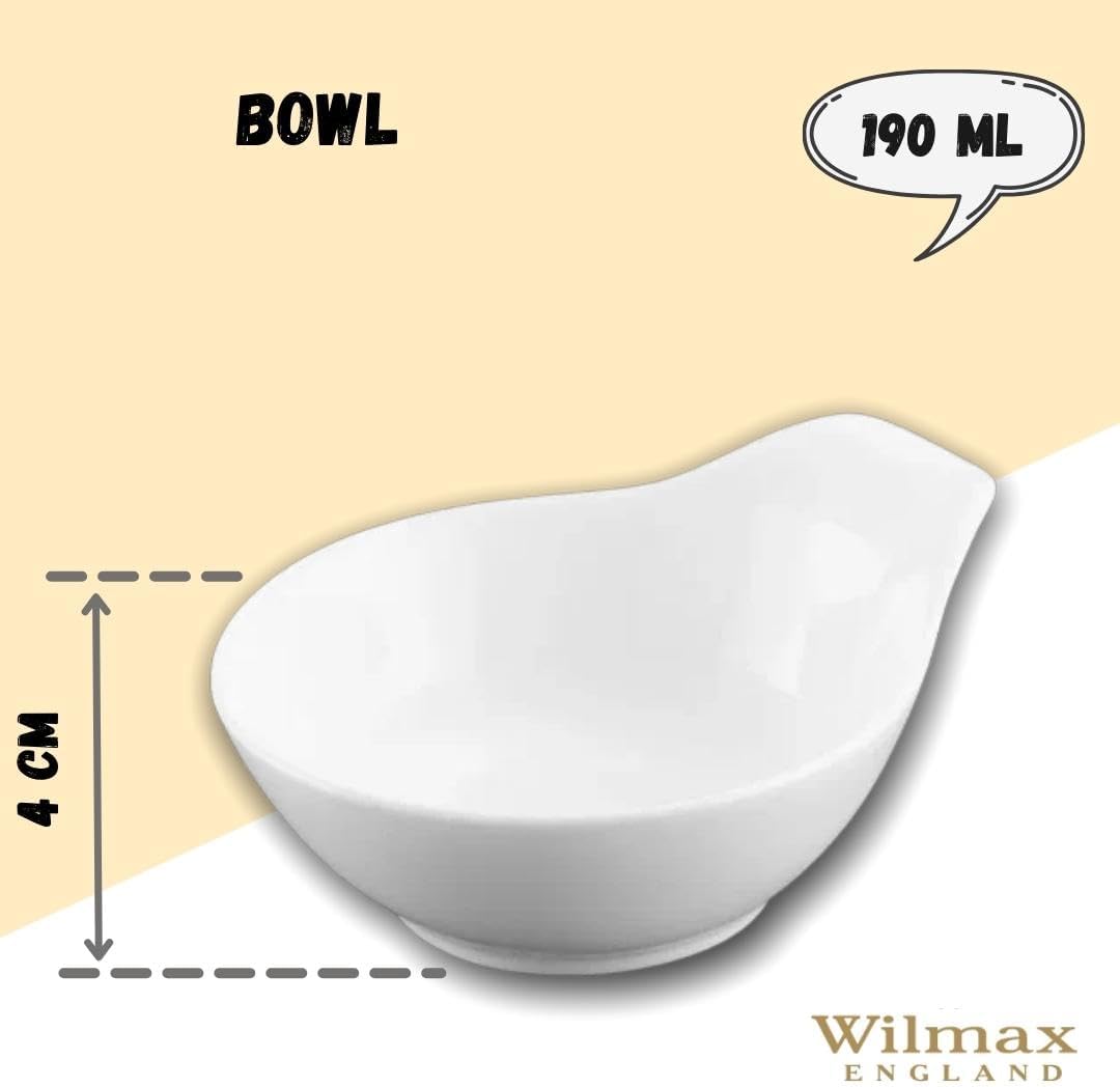 Wilmax Schale 190 ml 12.5 cm aus Porzellan, Weiß WL-992364/A