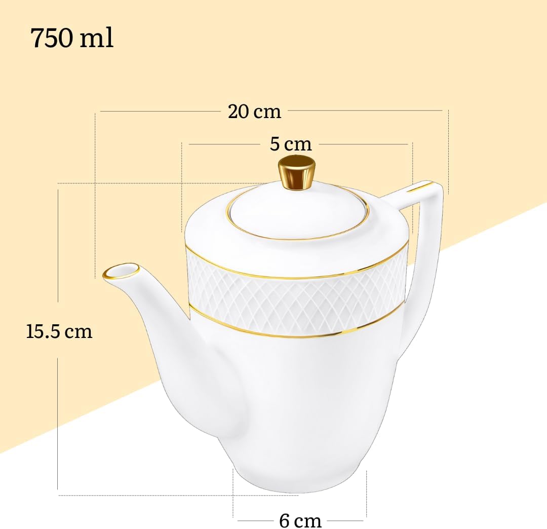 Wilmax Kaffeekanne 750 ml Weiß Porzellan