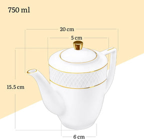 Wilmax Kaffeekanne 750 ml Weiß Porzellan