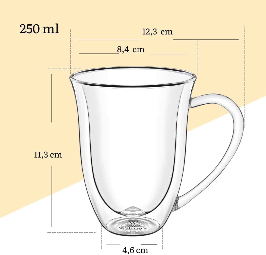 Wilmax Doppelwandiger Becher 300 ml Transparent WL-888726/A