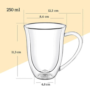Wilmax Doppelwandiger Becher 300 ml Transparent WL-888726/A