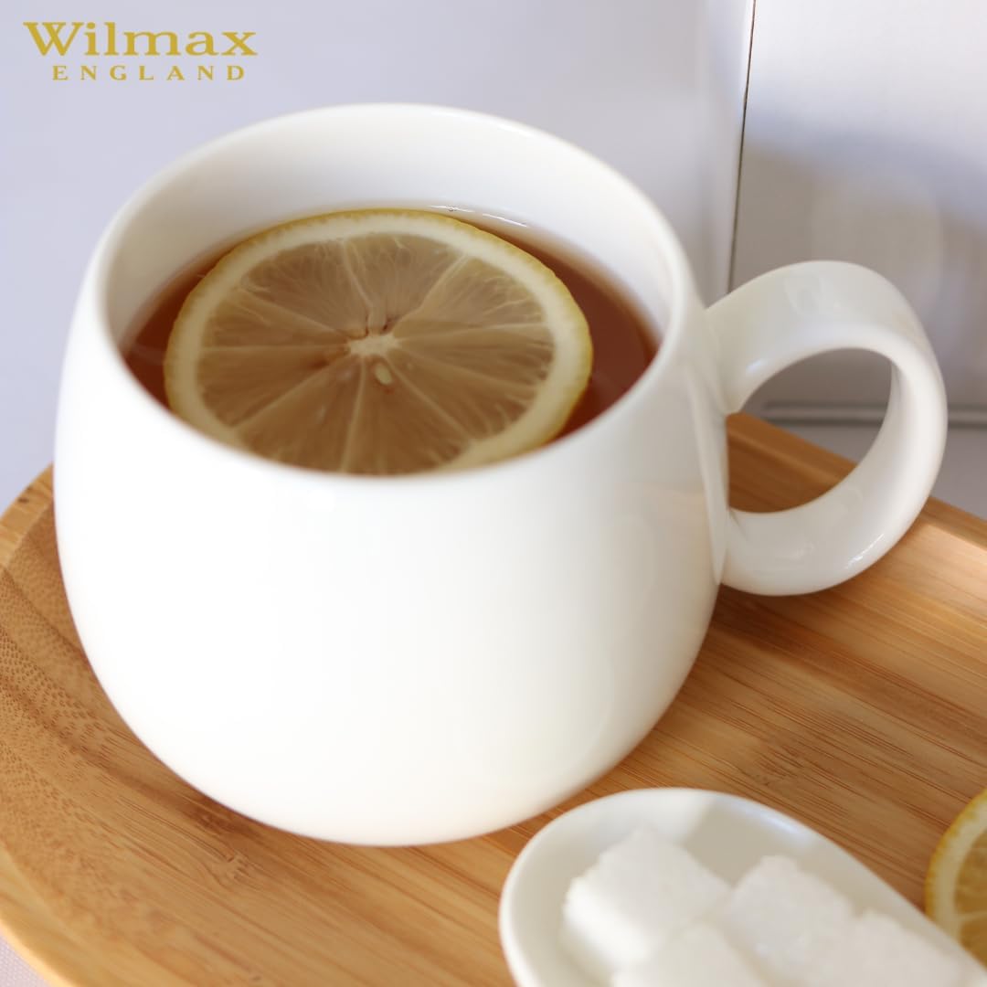 Wilmax Tasse 400 ml Weiß Porzellan 6er Set WL-993084/A6