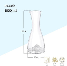 Wilmax Karaffe 1000 ml Kristallglas Transparent WL-888369/1C