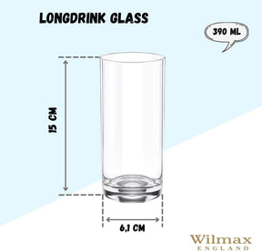 Wilmax Karaffe mit 6 Gläsern Kristallglas Set WL-888313/1C-888024/A6