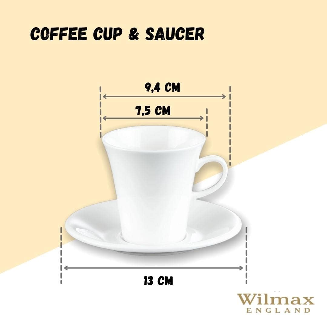 Wilmax Kaffeetassen mit Untertassen 2er Set 160 ml WL-993005/2C
