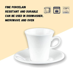 Wilmax Kaffeetassen mit Untertassen 2er Set 160 ml WL-993005/2C
