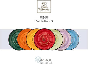 Wilmax Tiefer Teller 25,5 cm 350 ml Rot Porzellan WL-669227/A