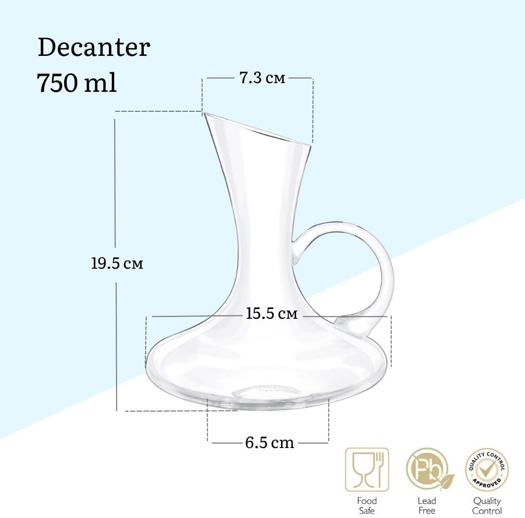 Wilmax Weinkaraffe 750 ml Kristallglas Transparent
