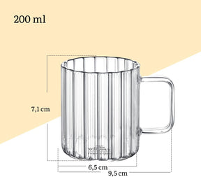 Wilmax Glasbecher 200 ml Borosilikatglas Transparent WL-888614/A