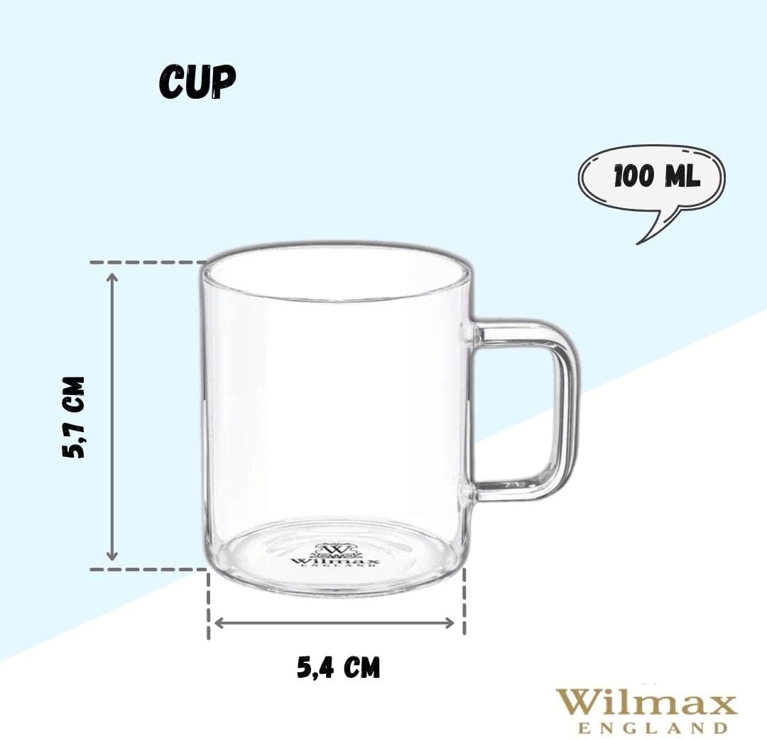 Wilmax Glasbecher 320 ml Borosilikatglas Transparent WL-888606/A