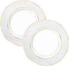 Wilmax Speiseteller 28 cm Weiß Goldrand Porzellan 2er Set WL-880102106/A2