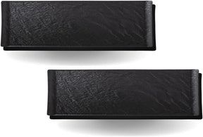 Wilmax Servierplatte 30 x 9.5 cm 2er Set SlateStone Schwarz WL-661102/A2