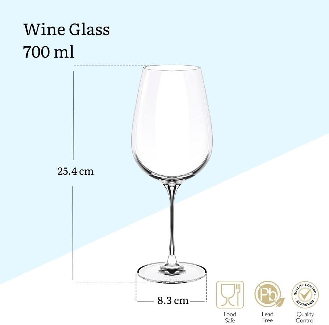 Wilmax Weinglas 700 ml Kristallglas Transparent 2er Set WL-888035/2C
