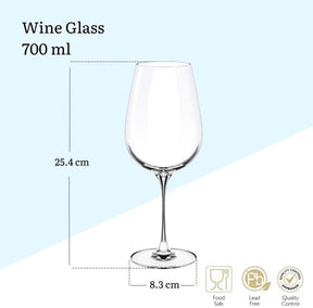 Wilmax Weinglas 700 ml Kristallglas Transparent 2er Set WL-888035/2C