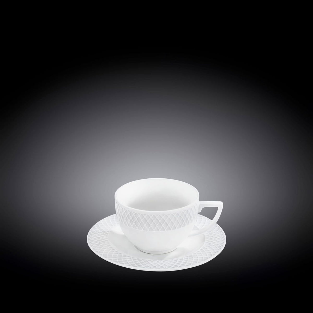 Wilmax Tasse mit Untertasse 90 ml Weiß Porzellan WL-880101400/AB