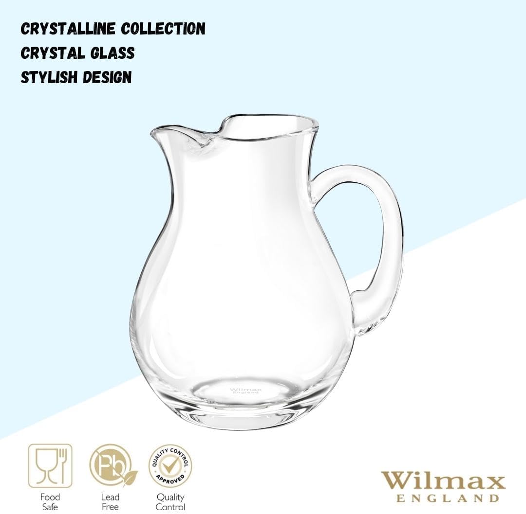 Wilmax Karaffe mit 6 Gläsern Kristallglas Set WL-888370/1C-888022/A6