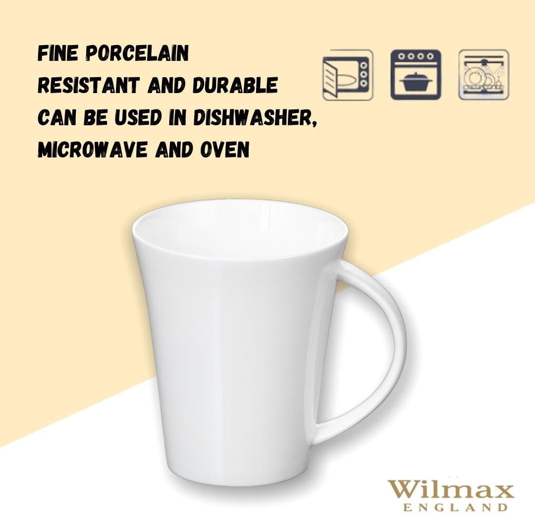 Wilmax Tassen 380 ml Weiß Porzellan 2er Set WL-993012/A2