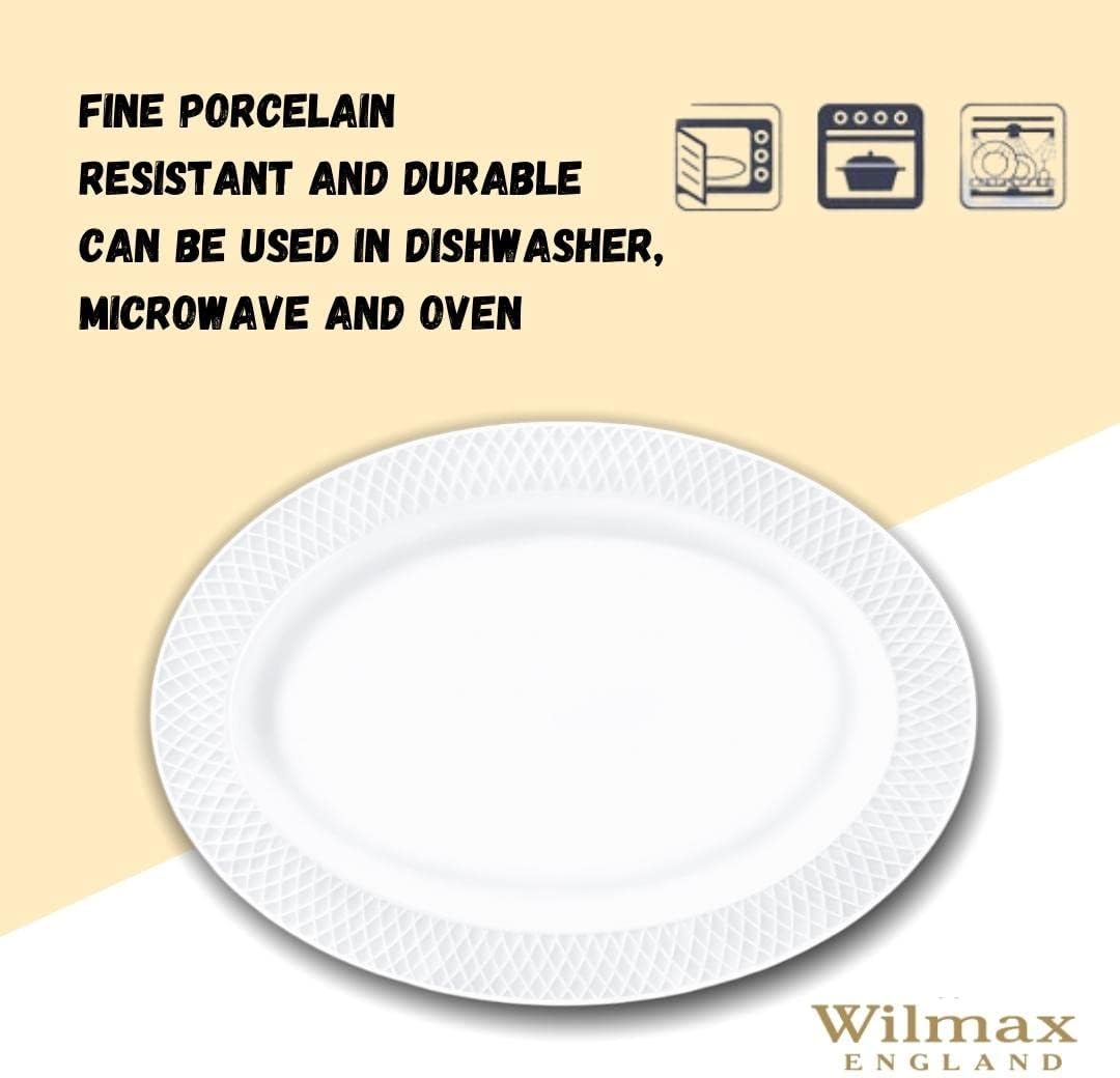 Wilmax Servierplatte oval 35x25 cm Weiß Porzellan WL-880103/1C