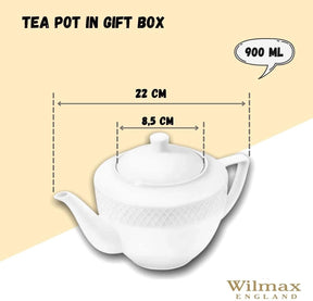 Wilmax Teekanne 900 ml Weiß Porzellan WL-880110/1C