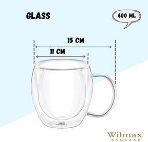 Wilmax Doppelwandige Tasse 400 ml 2er Set WL-888748/A2
