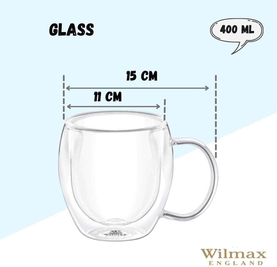 Wilmax Doppelwandige Tasse 400 ml 4er Set WL-888748/A4