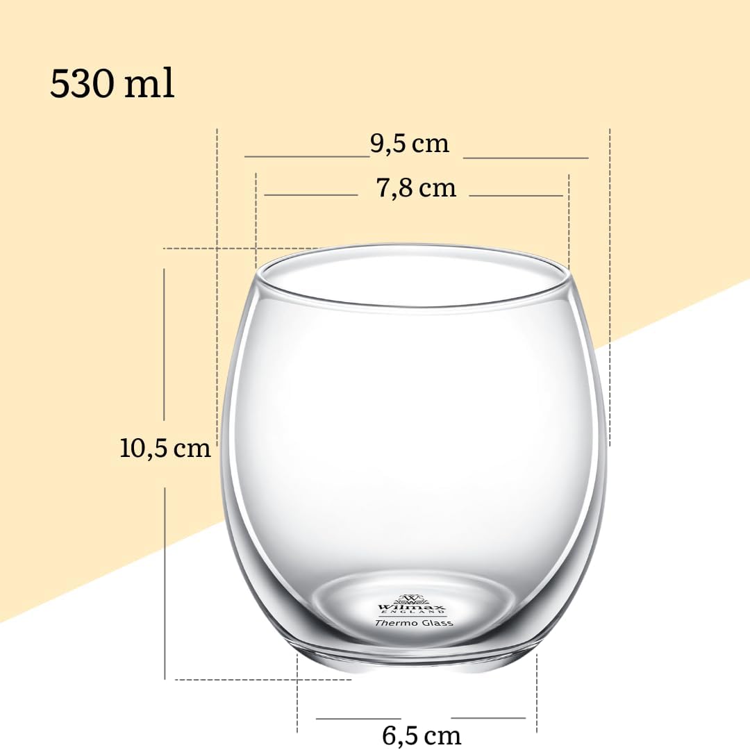 Wilmax Thermoglas Getränkeglas 530 ml Transparent WL-888640/A