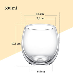 Wilmax Thermoglas Getränkeglas 530 ml Transparent WL-888640/A