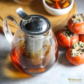 Wilmax Teekanne 600 ml Thermoglas Edelstahlfilter