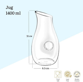Wilmax Karaffe 1400 ml Kristallglas Transparent WL-888340/1C