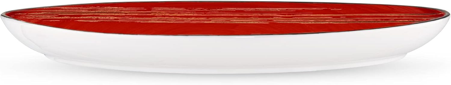 Wilmax Servierplatte 33x24,5 cm Rot Porzellan WL-668242/A