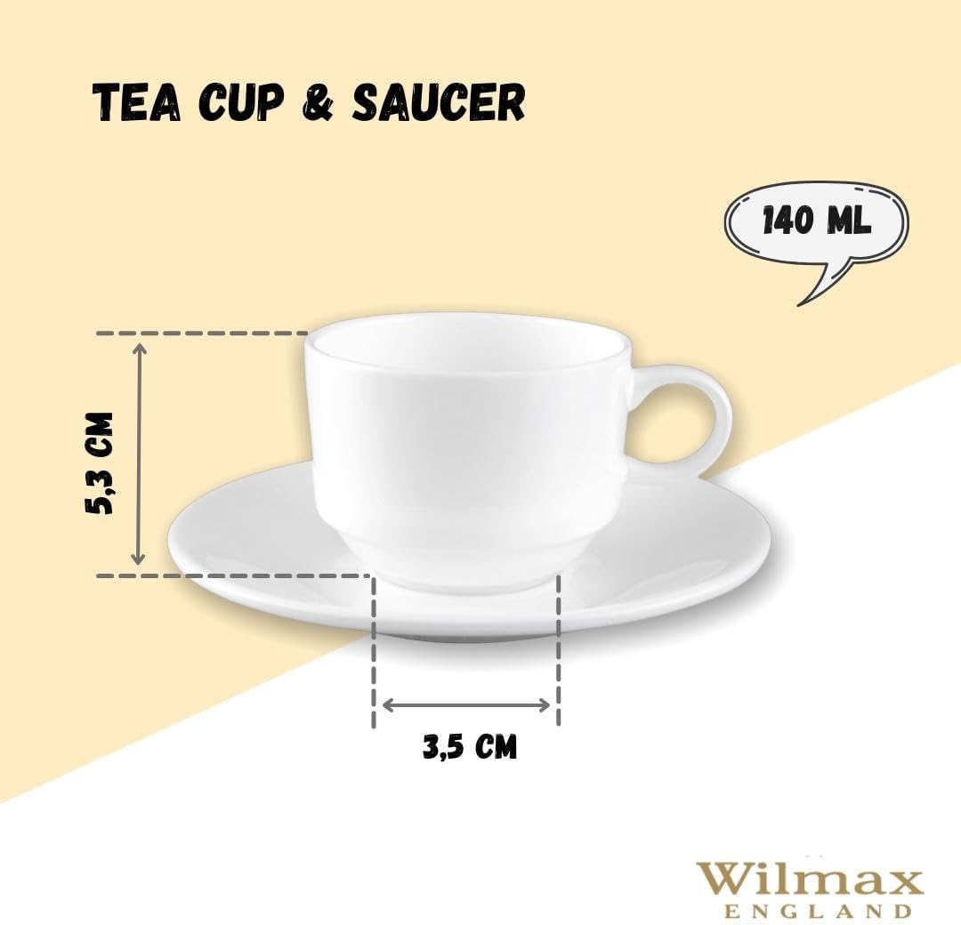Wilmax Kaffeetasse mit Untertasse 140 ml Stella WL-993039/AB