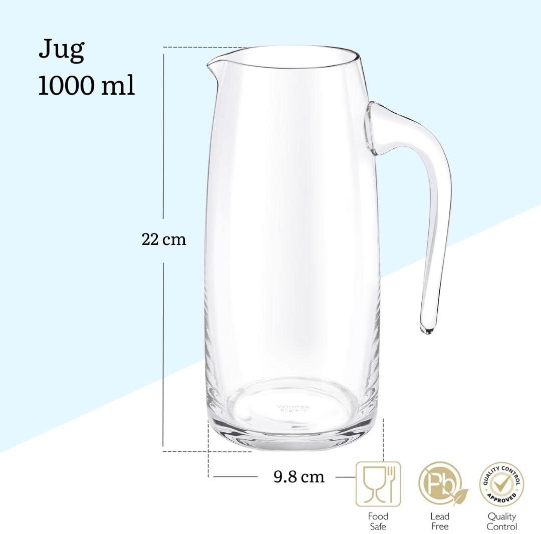Wilmax Karaffe mit 6 Gläsern Kristallglas Set WL-888306/1C-888024/A6