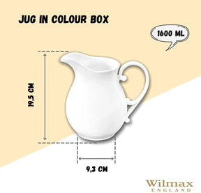 Wilmax Krug 1600 ml Weiß Porzellan WL-995037/1C