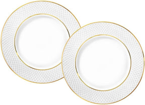 Wilmax Dessertteller 20 cm Weiß Goldrand Porzellan 2er Set WL-880102102/A2