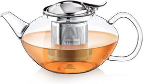 Wilmax Teekanne 650 ml Borosilikatglas Edelstahlfilter WL-888804/A