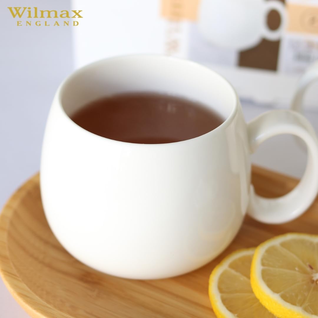 Wilmax Tasse 400 ml Weiß Porzellan 6er Set WL-993084/A6