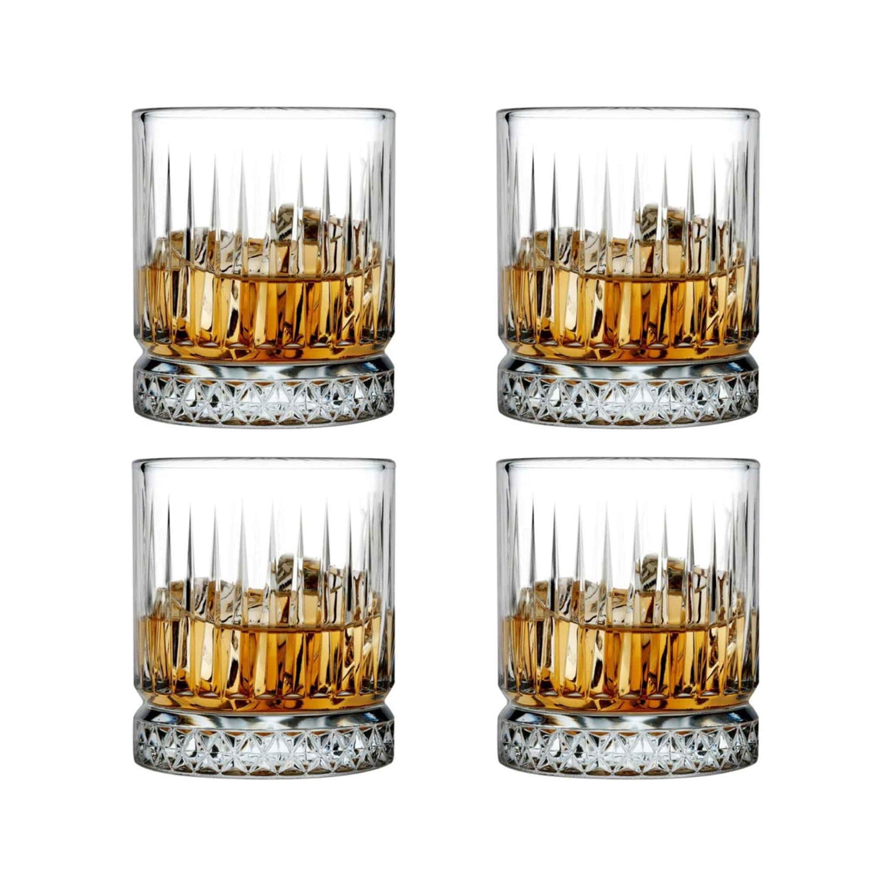 Pasabahce Elysia Whiskyglas 355 ml-11 3/4 oz, Kristall-Design, 4er Set