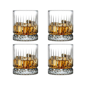 Pasabahce Elysia Whiskyglas 355 ml-11 3/4 oz, Kristall-Design, 4er Set