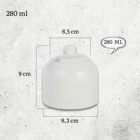 Wilmax Zuckerdose 280 ml Weiß Porzellan