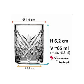 Pasabahce Trinkgläser Shotglas 4er Set - Perfekt für Partys! 62cc Volumen - Nordic Schiller