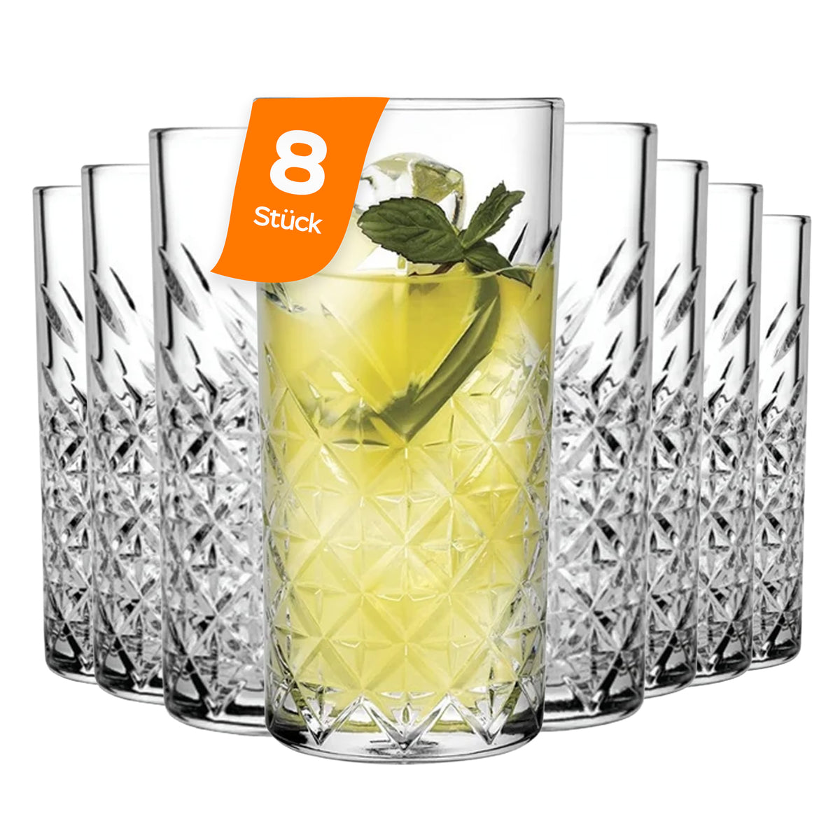 Pasabahce Timeless Longdrinkglas Seitenansicht elegantes Design