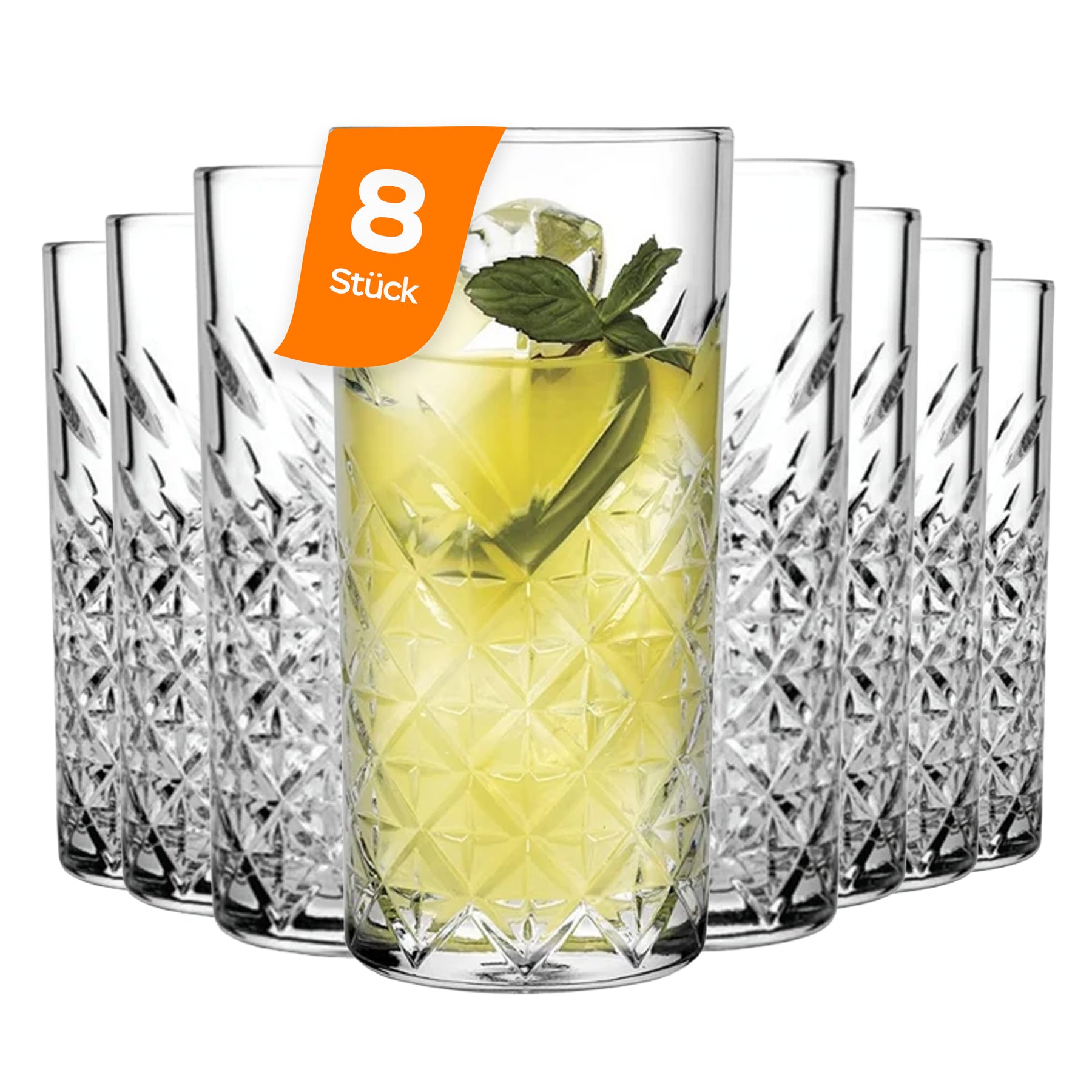 Pasabahce Timeless Longdrinkglas Seitenansicht elegantes Design