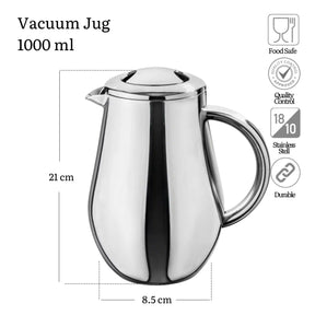 Wilmax French Press 1000 ml Edelstahl WL-551008/1C