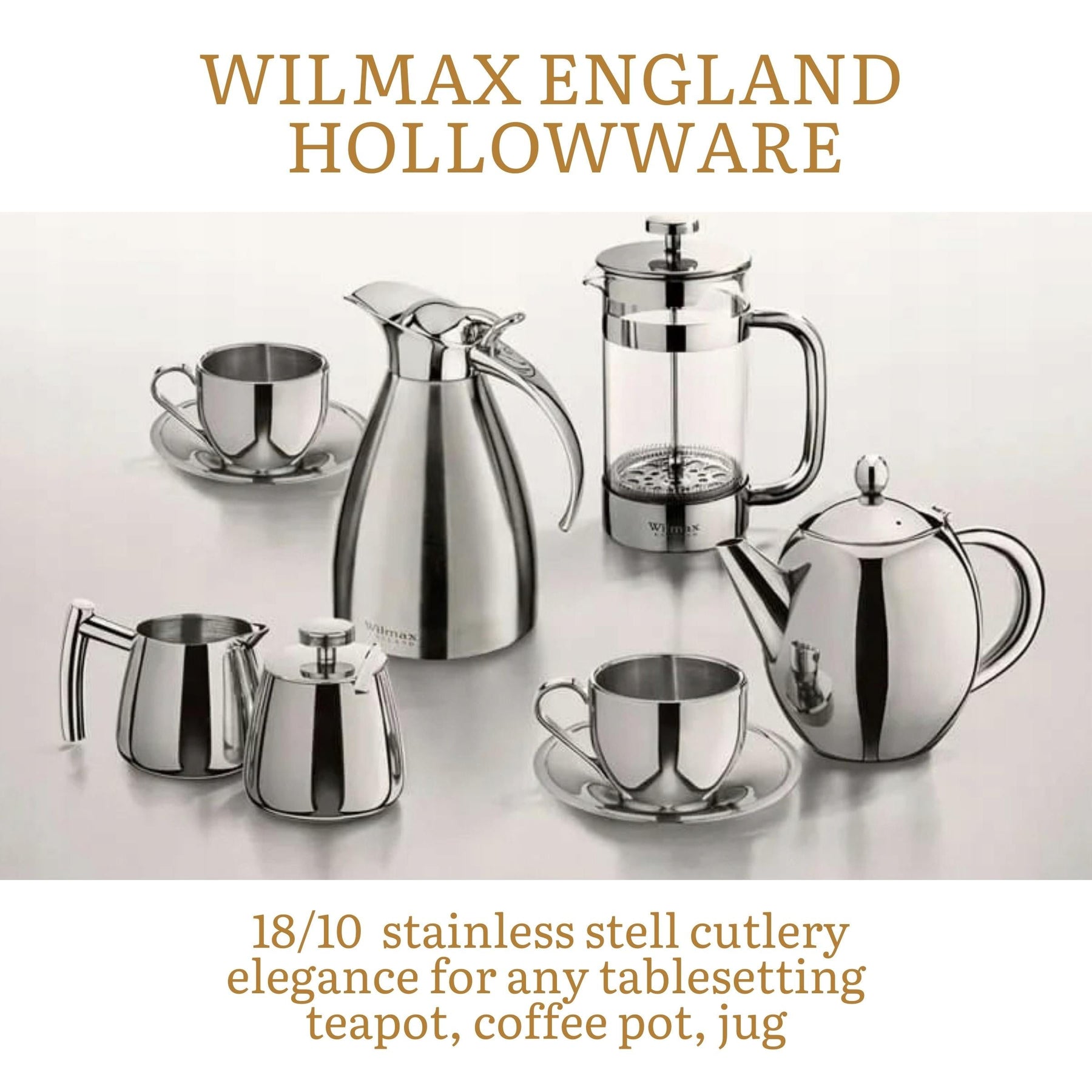 Wilmax French Press 1000 ml Edelstahl WL-551008/1C