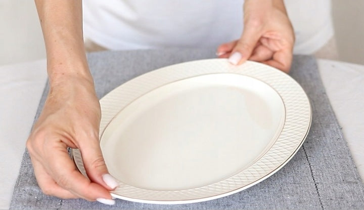 Wilmax Servierplatte oval 35x25 cm Weiß Porzellan mit Goldrand WL-880102117/A