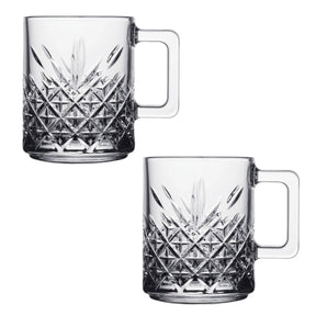 Pasabahce Timeless Mug mit Henkel - 2er Set