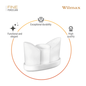 Wilmax Salz- und Pfefferstreuer Set Porzellan Weiß WL-996117/1C