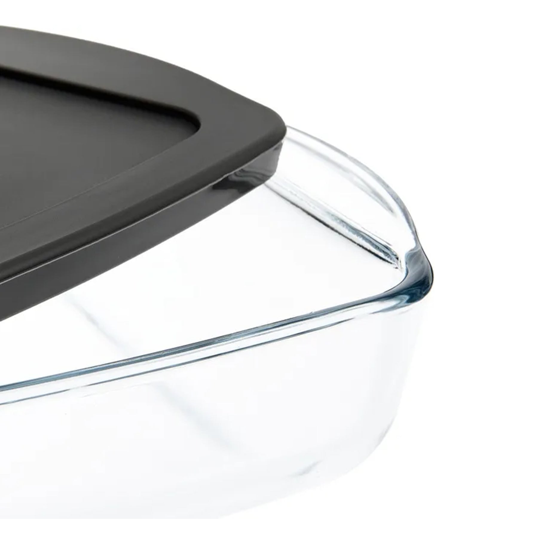 Pasabahce Borcam Bake&Keep Rechteckige Glas-Auflaufform mit Kunststoffdeckel – 1950 cc, 336 × 190 × 50 mm
