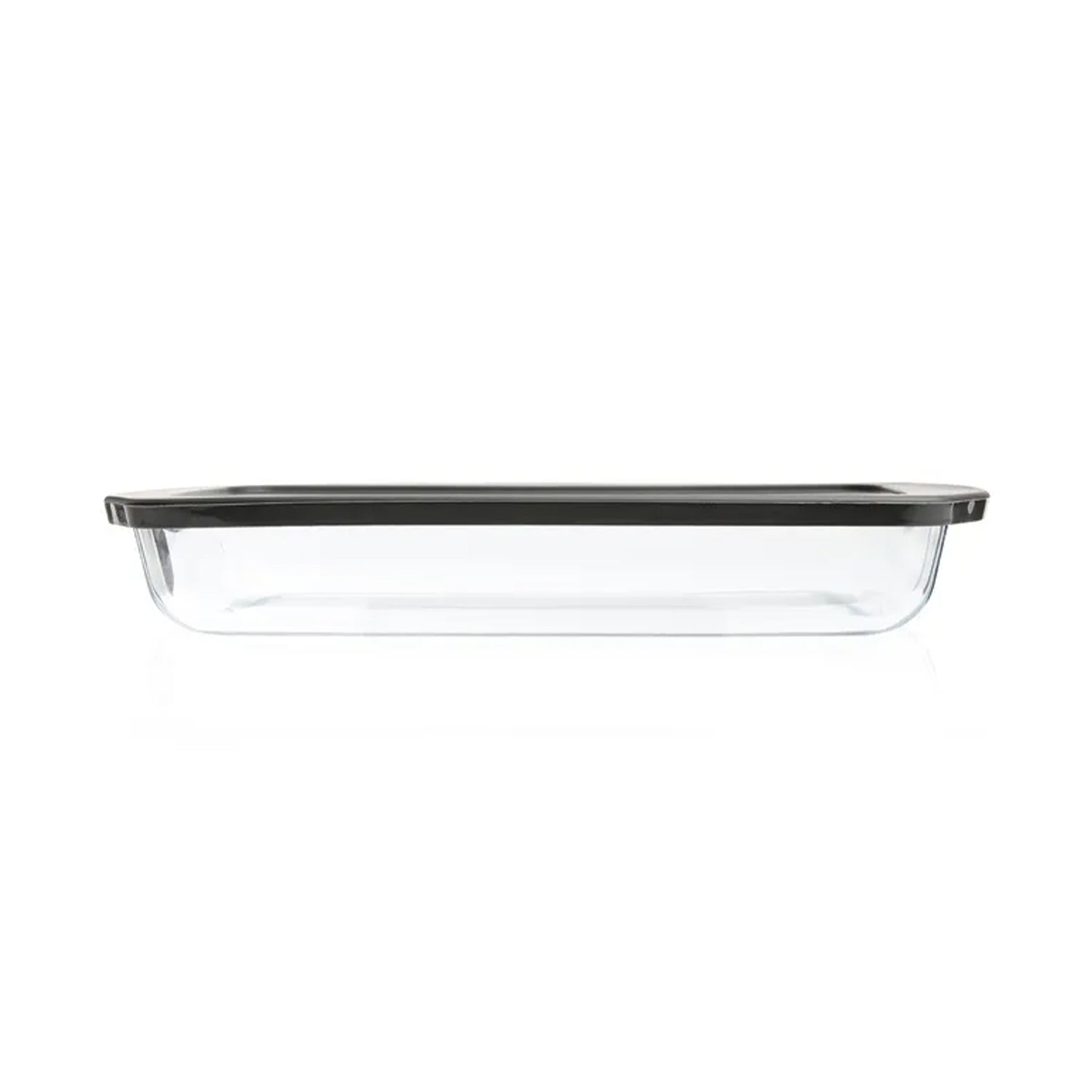 Pasabahce Borcam Bake&Keep Rechteckige Glas-Auflaufform mit Kunststoffdeckel – 1950 cc, 336 × 190 × 50 mm